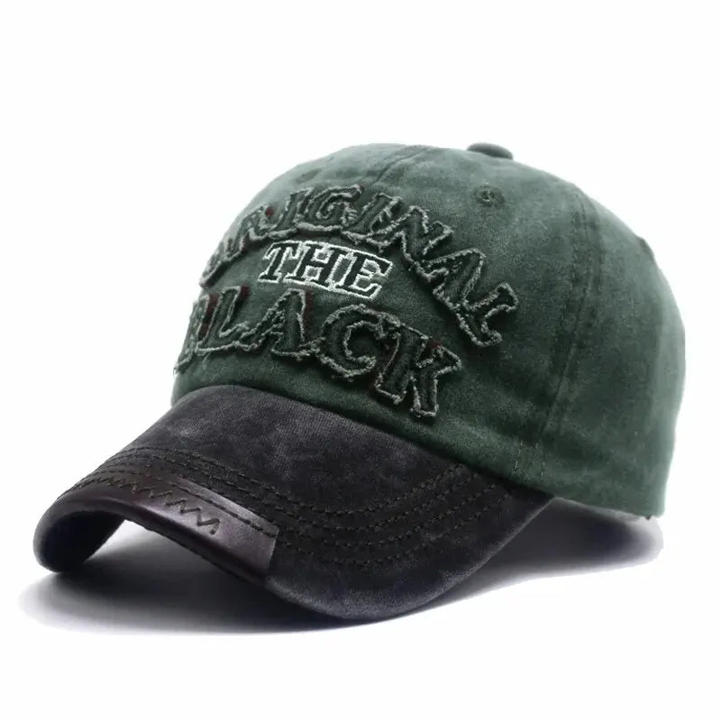 Casquette de Baseball Vintage unisexe, chapeaux en coton délavé pour hommes et femmes, casquette décontractée avec lettres noires brodées, casquette de sport de plein air