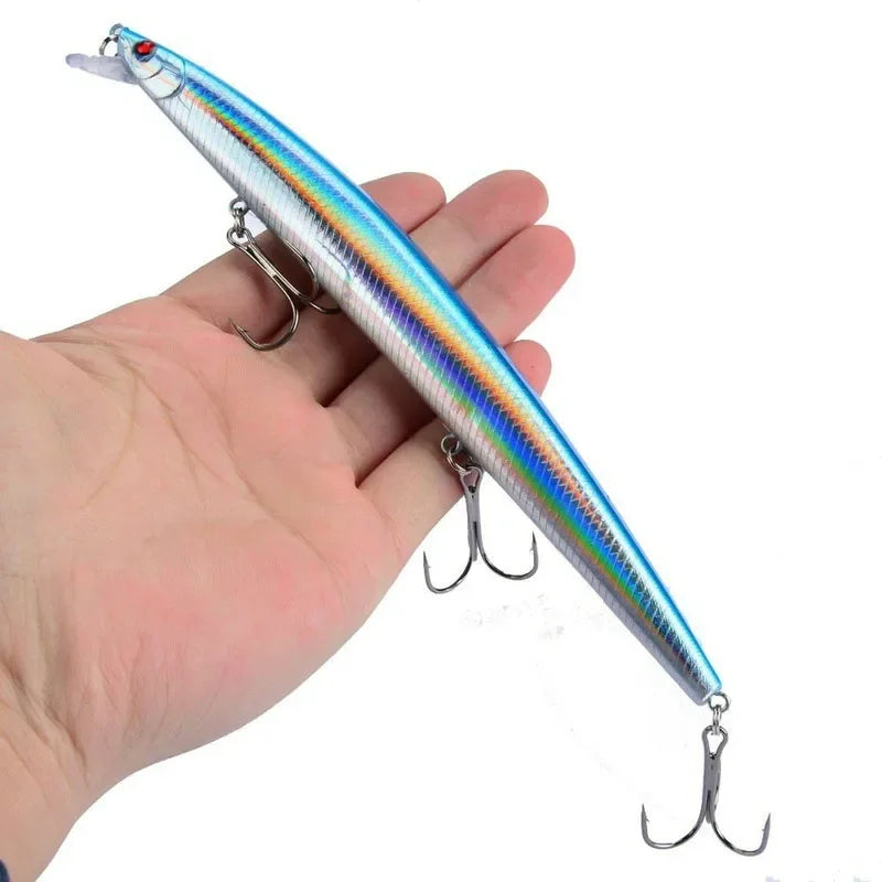 16 couleurs 18 cm 24g leurre de pêche méné Laser manivelle appât artificiel dur en plastique grand faux poisson leurres appât de pêche en mer