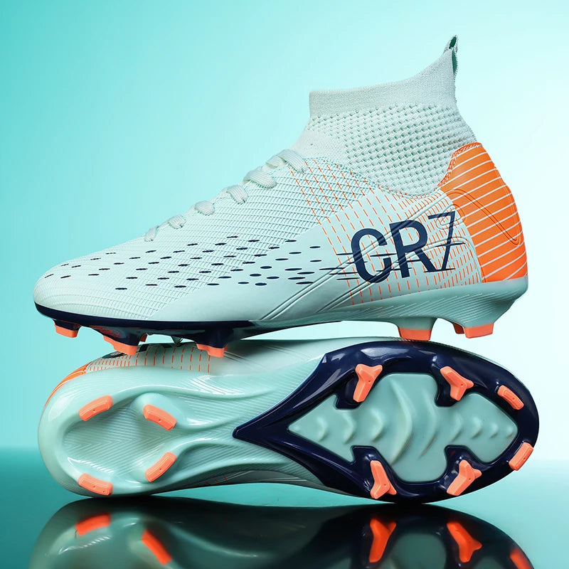 Chaussures de Football FG Unisexe Viscose Montantes — Crampons Longs Antidérapants, Professionnel EU 31–49