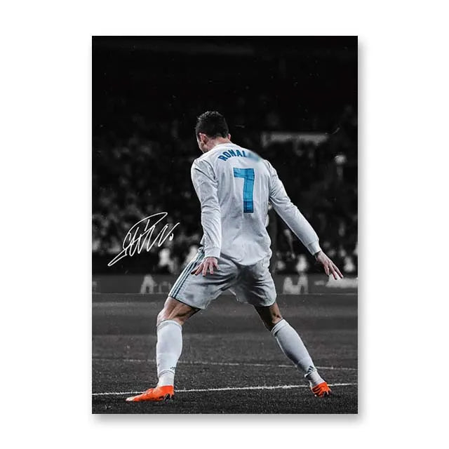 Affiche Toile Star Football — Décoration Murale Moderne Sans Cadre