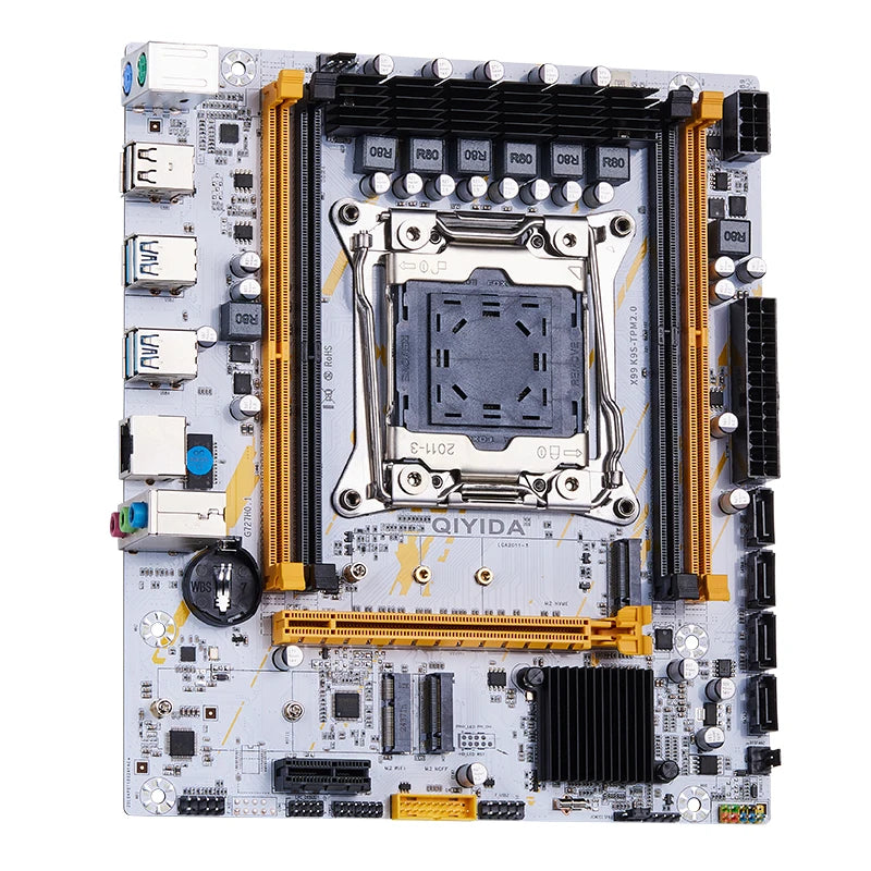 Carte mère QIYIDA X99 mATX LGA2011-3 — Xeon E5 V3/V4, DDR4 128 Go, M.2 NVMe/NGFF, SATA3, USB3.0