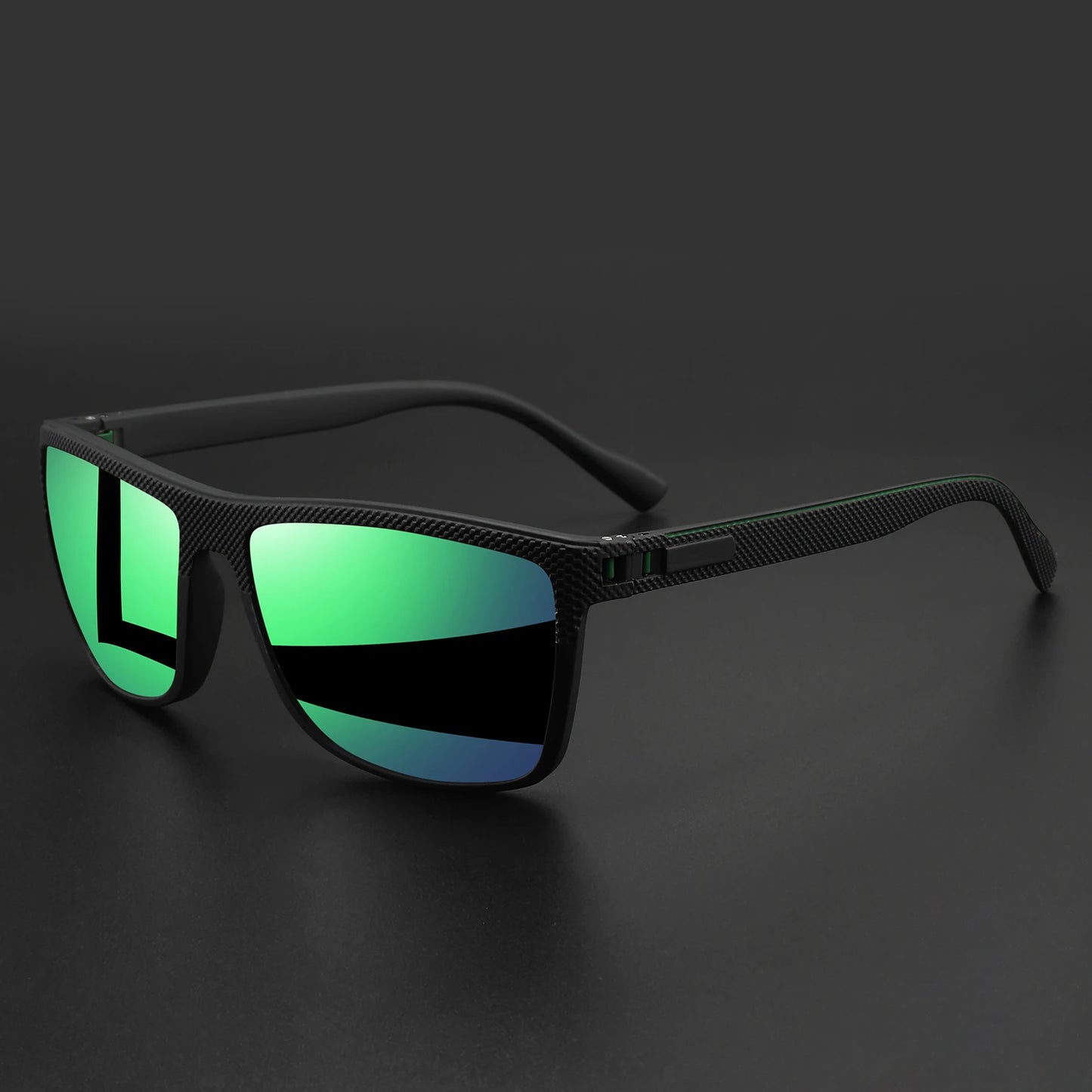 Lunettes de soleil sport extérieur polarisées — courbe, cadre résistant, bouclier, UV400