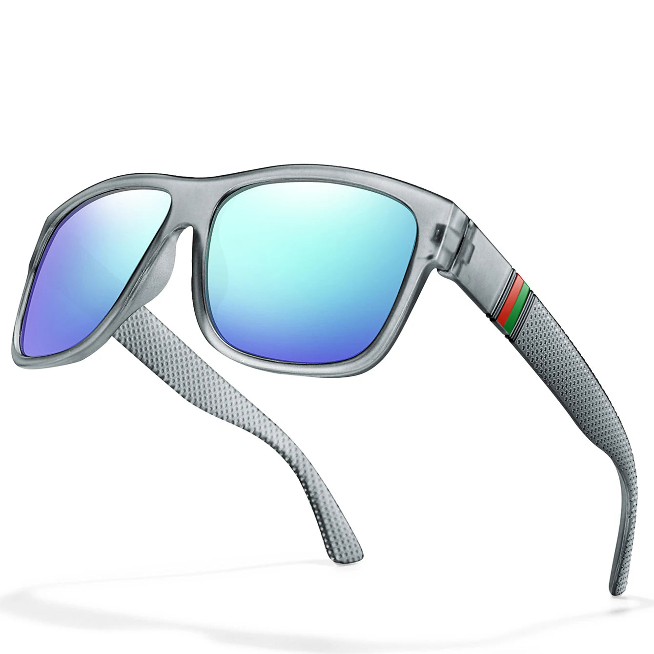 Gafas de sol polarizadas cuadradas clásicas para hombre, para pesca, conducción al aire libre, ciclismo, carrera, vintage, montura grande, UV400