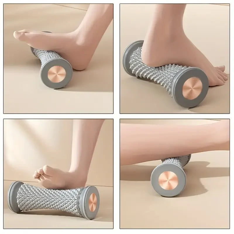 Rodillo masajeador de pies, bola de masaje de yoga, rodillo para fascitis plantar, cuidado de relajación muscular, rodillos de masaje manuales de plástico para pies