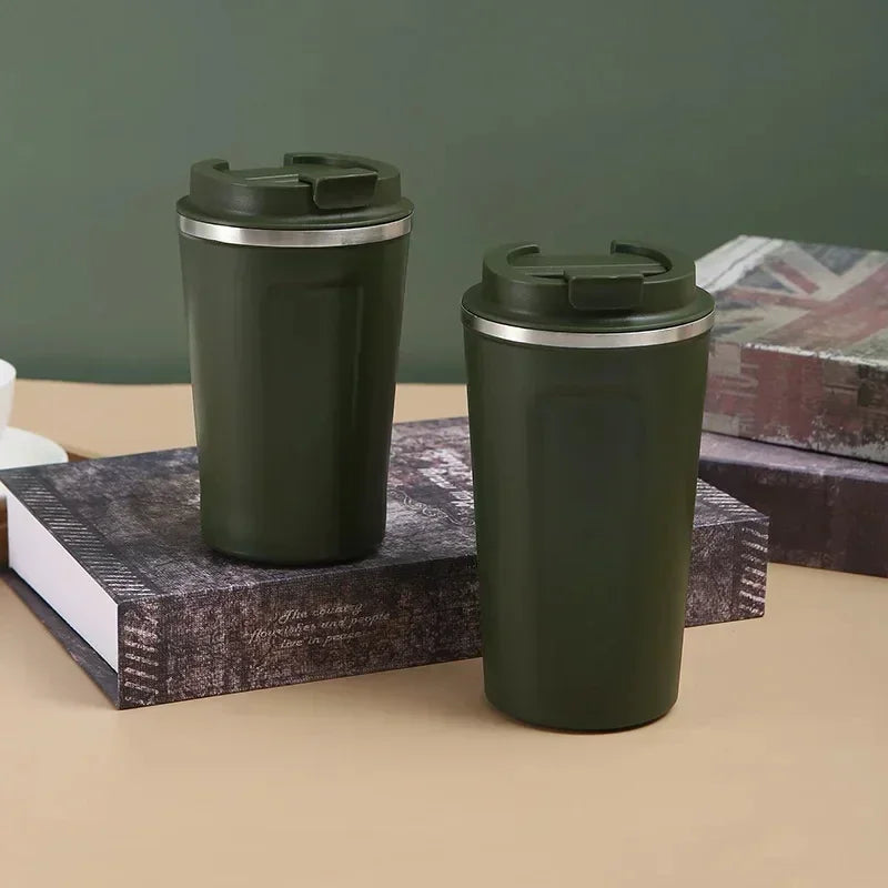 Tasse à café de voyage en acier inoxydable, tasse thermique anti-fuite, bouteille Thermos, thé, café, flacon sous vide, tasses isolées, 380/510ML
