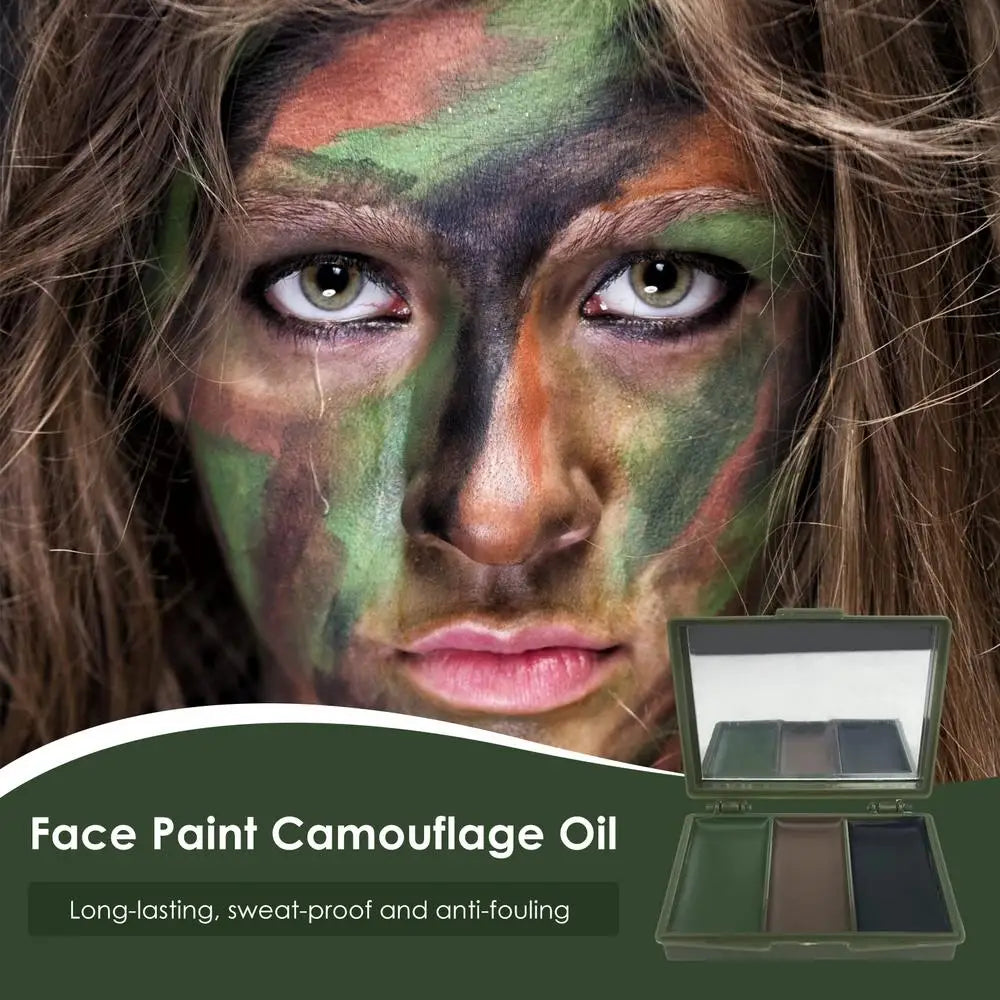 3 couleurs armée Fans CS tir visage peinture Camouflage huile hommes femmes en plein air militaire formation chasse tactique Football équipement