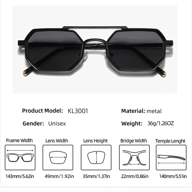 Gafas de sol cuadradas nuevas para hombre, estilo Steampunk Vintage, gafas de sol de lujo a la moda para mujer, gafas de sol para hombre, gafas de sol para mujer