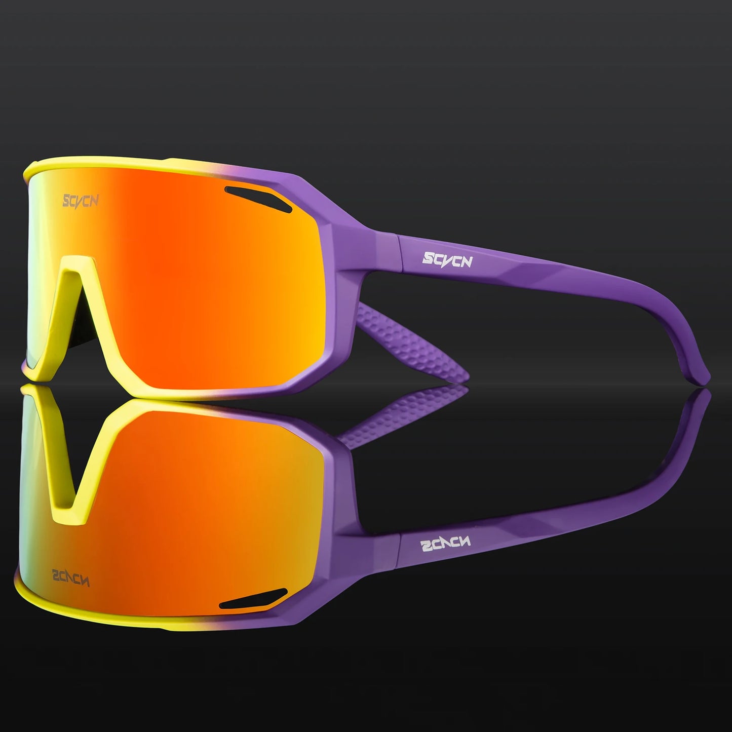 SCVCN Gafas de sol de ciclismo para hombre y mujer, MTB, bicicleta de carretera, gafas de conducción, deportes al aire libre, gafas de correr UV400, gafas de senderismo