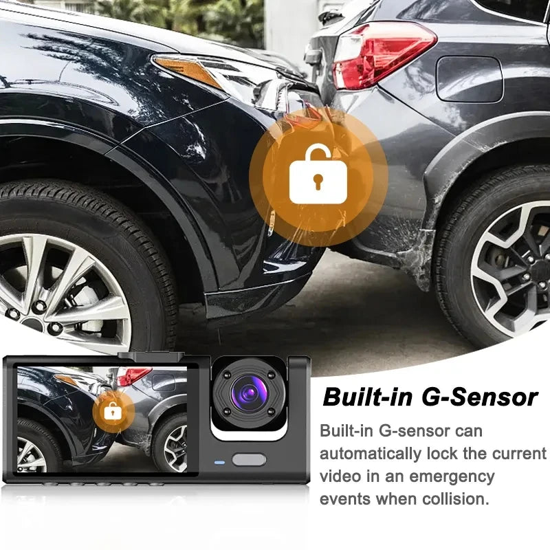 1080P Car DVR 2/3 Camera Dash Cam for Cars Vehicle Camera Front Video Recorder Optional Rear Camera Night Vision Dashcam Car Dashcam, Rear View Camera, Car Camera Recorder, Dash