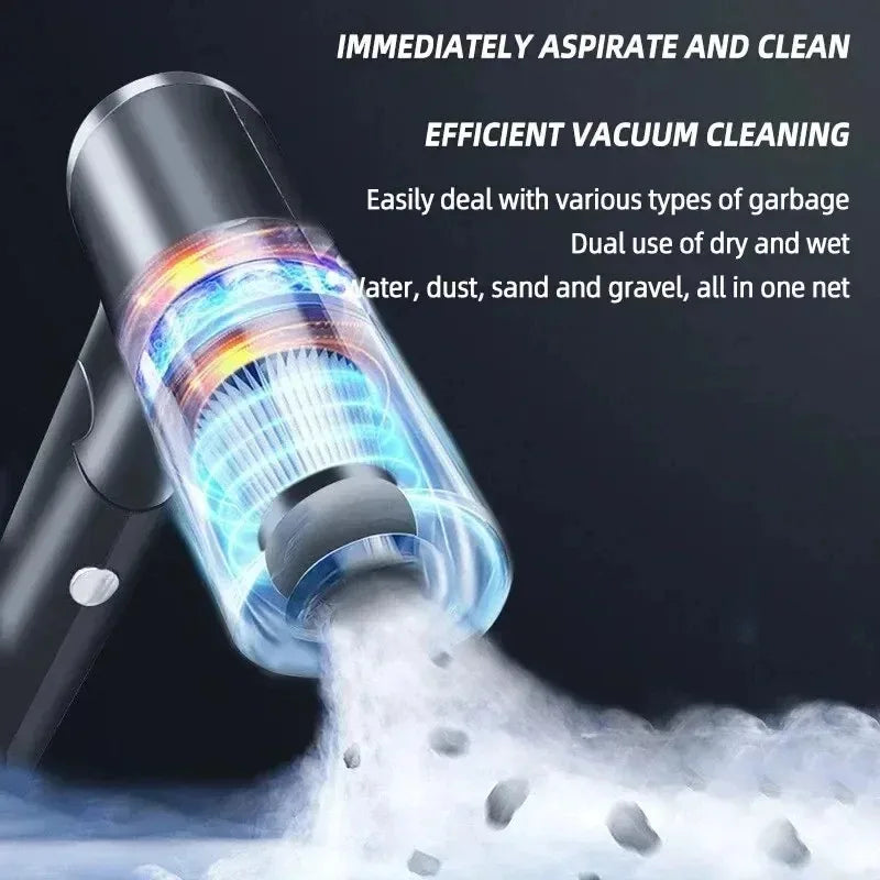 Clearance_Aspiradora de coche portátil inalámbrica Aspiradora de doble uso para el hogar y el coche Potente aspiradora de alta potencia de 120 W