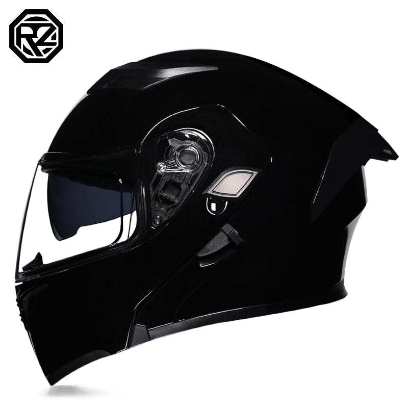 Cascos de moto ORZ doble visera, casco modular abatible aprobado por DOT, casco integral de motocicleta de carreras, casco de motocross DOT