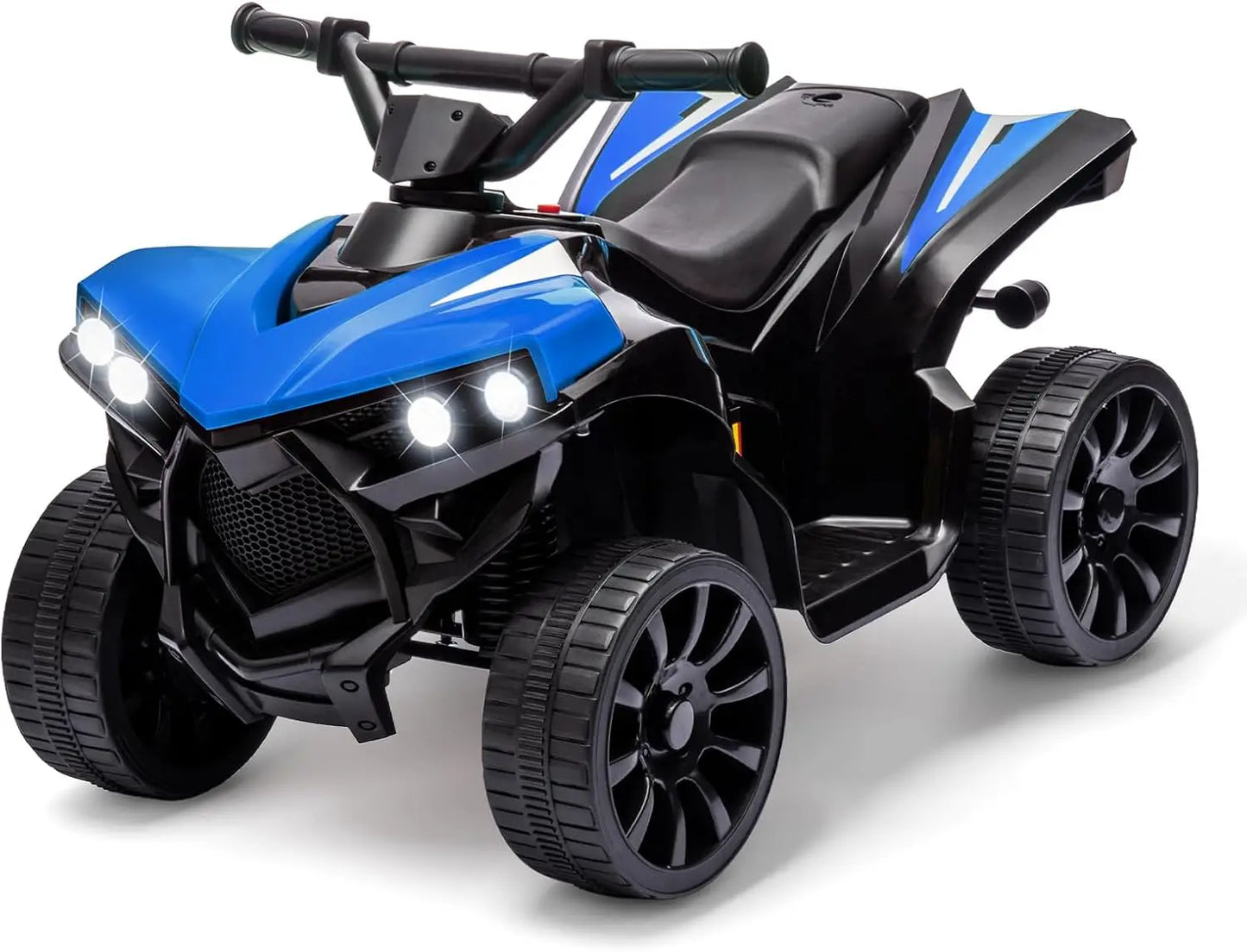 6V Ride-On Toy, Kids 4-Wheeler ATV with Max 1.8 MPH, Wear-Resistant Wheels, Music, and Foot Pedal, Electric Quad Car for Kids