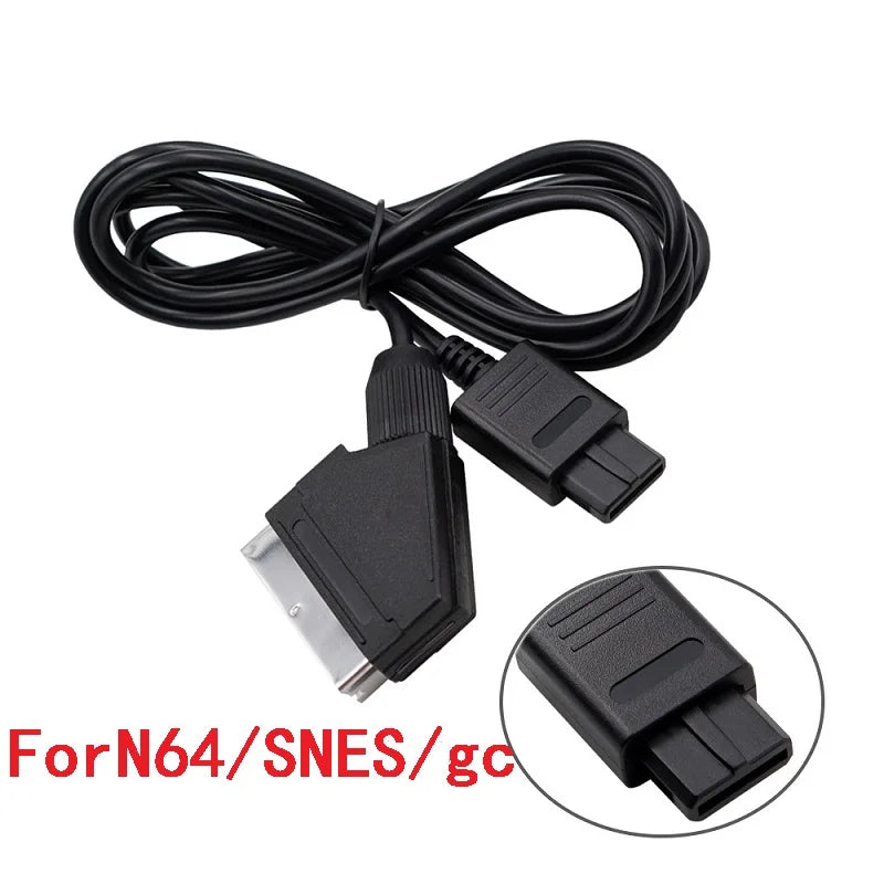 Câble péritel RGB de 1.8m pour PS2/PS1/PS3/SEGA Mega Drive1/MD2/DC Dreamcast/Saturn/XBOX/XBOX 360, Consoels de jeux vidéo rétro