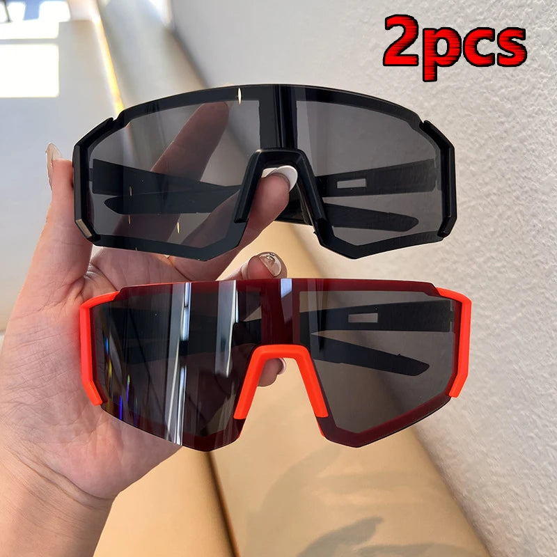 1/2 piezas gafas de sol de ciclismo para mujer UV400, protector antisarena para ojos, gafas de sol deportivas al aire libre, gafas de protección antirradiación, lentes