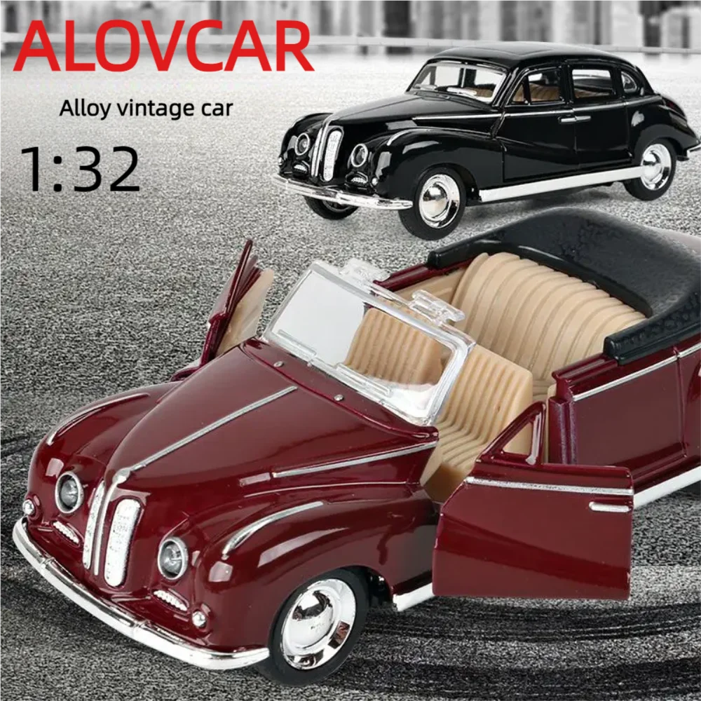 1:32 Diecast Alloy Classic Model Cars Vintage Alloy Toy Car Minicar Collection Retro Model Art Old Car Toys for Boys Gift