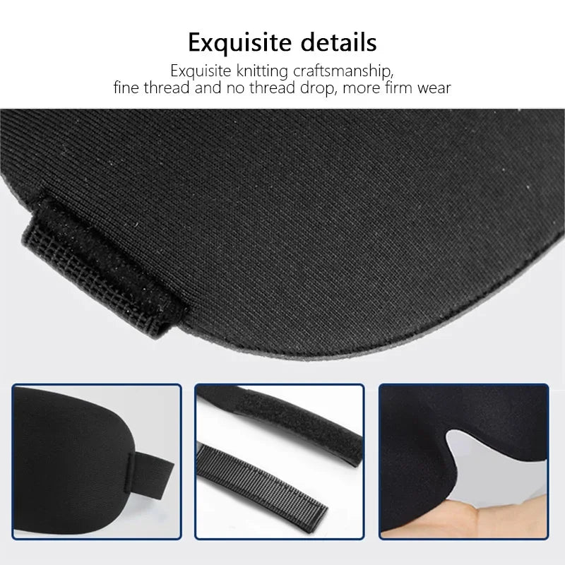 Couvre-yeux léger et confortable, masque de couchage profilé en 3D doux, ombre respirante pour hommes et femmes, aide au repos en voyage nocturne