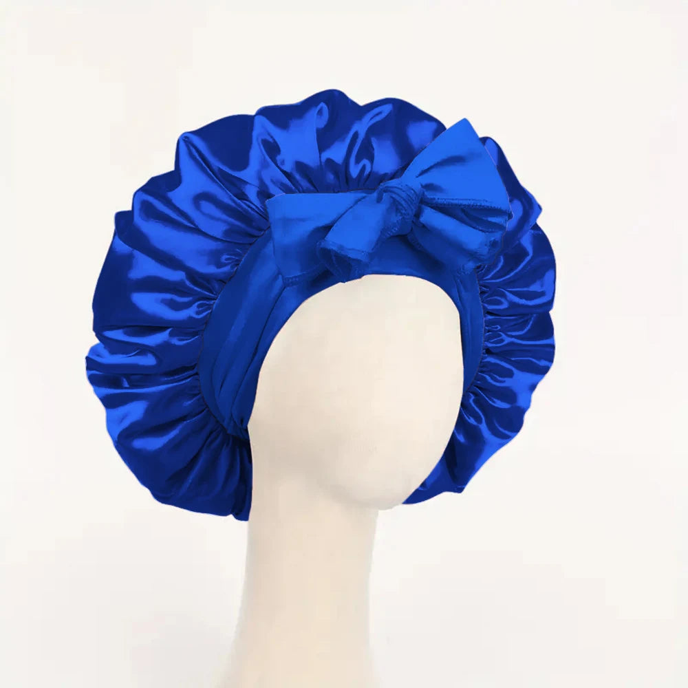 Adjustable Satin Bonnet for Men and Women, Sleeping Cap, Hair, Heavy Band