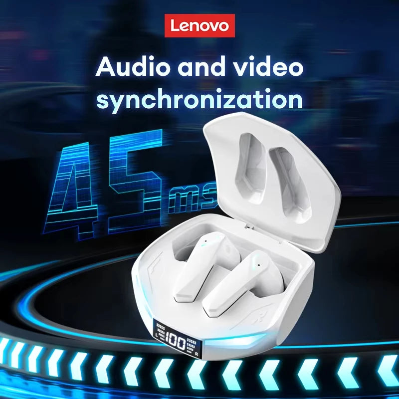 New Lenovo XT53 Upgraded Wireless Bluetooth 5.4 Earbuds LED Digital Display Waterproof Headset Low Latency Gaming Headphones