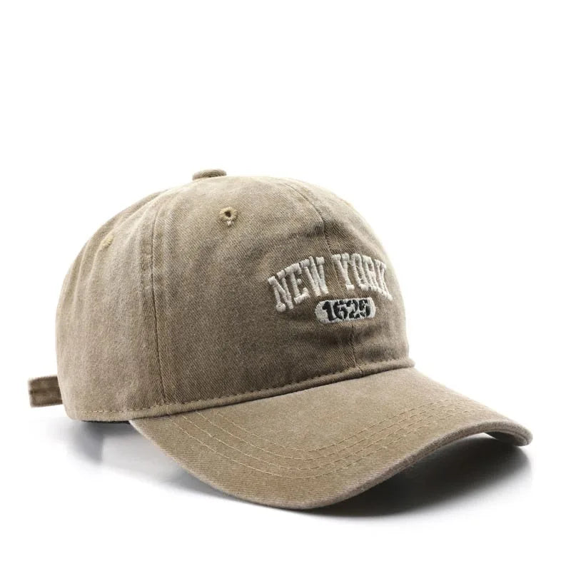 Men Women Embroidered Letter Baseball Cap Vintage Fashion Solid Adjustable Outdoor Sports Snapback Hat Distressed Gorras