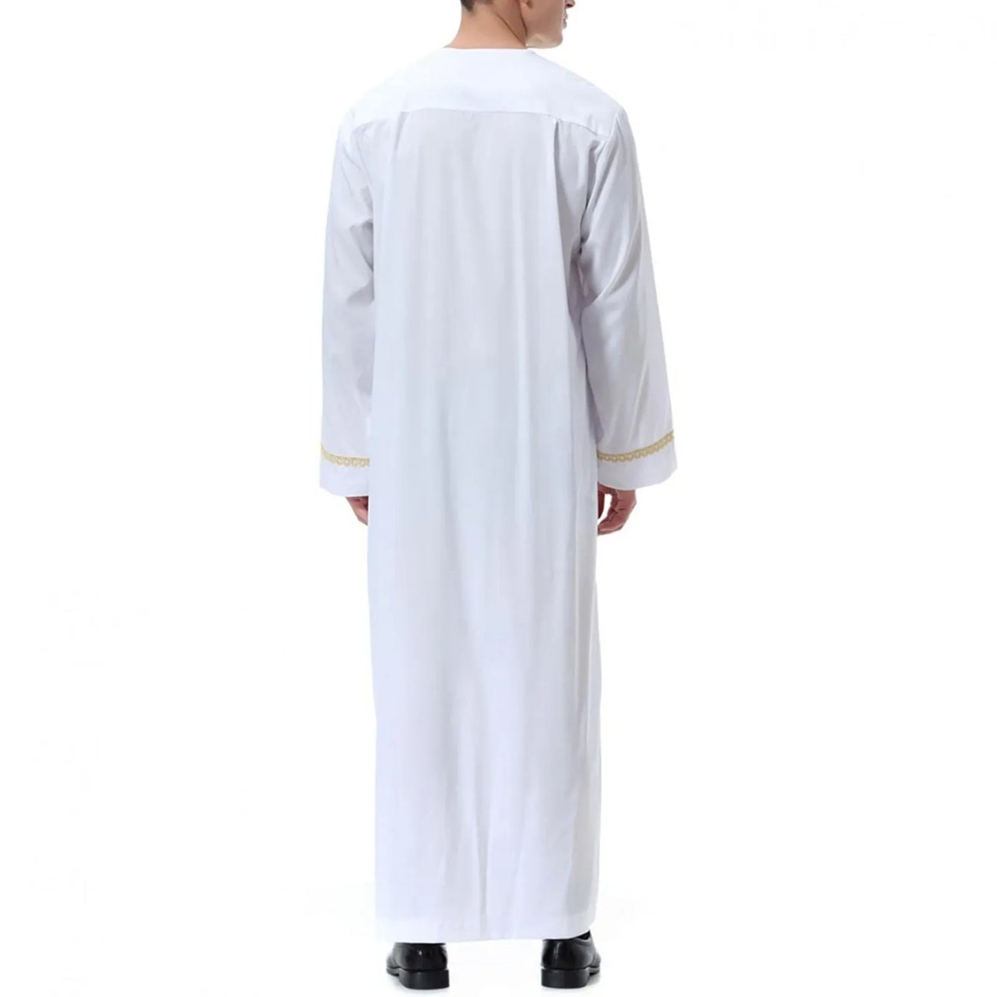 Vêtements musulmans traditionnels pour hommes, chemise musulmane, robe d'aviation, royauté islamique, robe de Dubaï, col rond, manches longues, rétro, adt Abaya