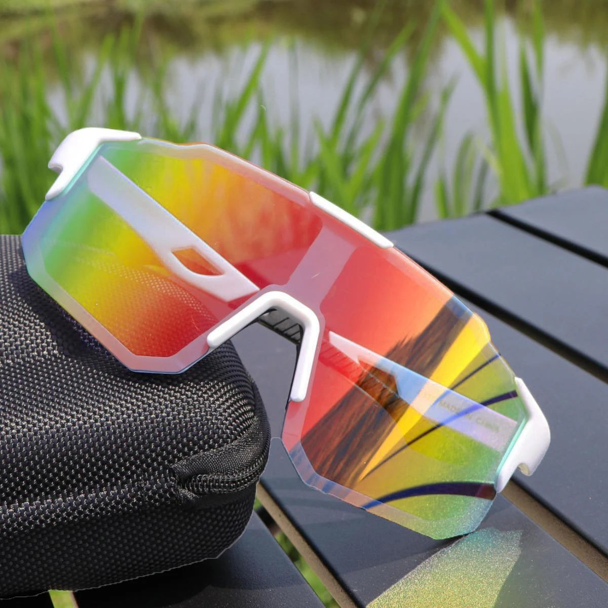 Nuevas gafas de sol de ciclismo de gran montura UV400, protección UV, deportes al aire libre, a prueba de viento, antirayos ultravioleta, para senderismo y escalada