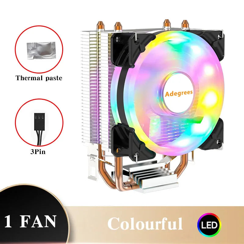 Ventilateur de refroidissement pour processeur Intel, refroidisseur d'air CPU, X79, X99, 3 broches, 4 broches, PWM, LGA 1366, 1151, 1155, 1200, 1700, 2011, AMD, AM3, AM4, AM5