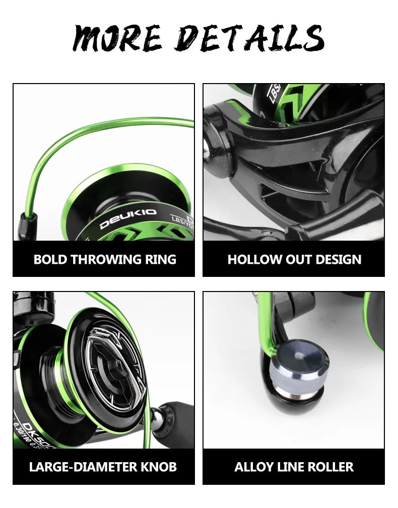 VWVIVIDWORLD, traînée maximale de 21KG, moulinet de pêche, équipement en alliage de Zinc, bobine en alliage, bras en métal, pied en métal, moulinet Spinning, pêche à la carpe, eau salée