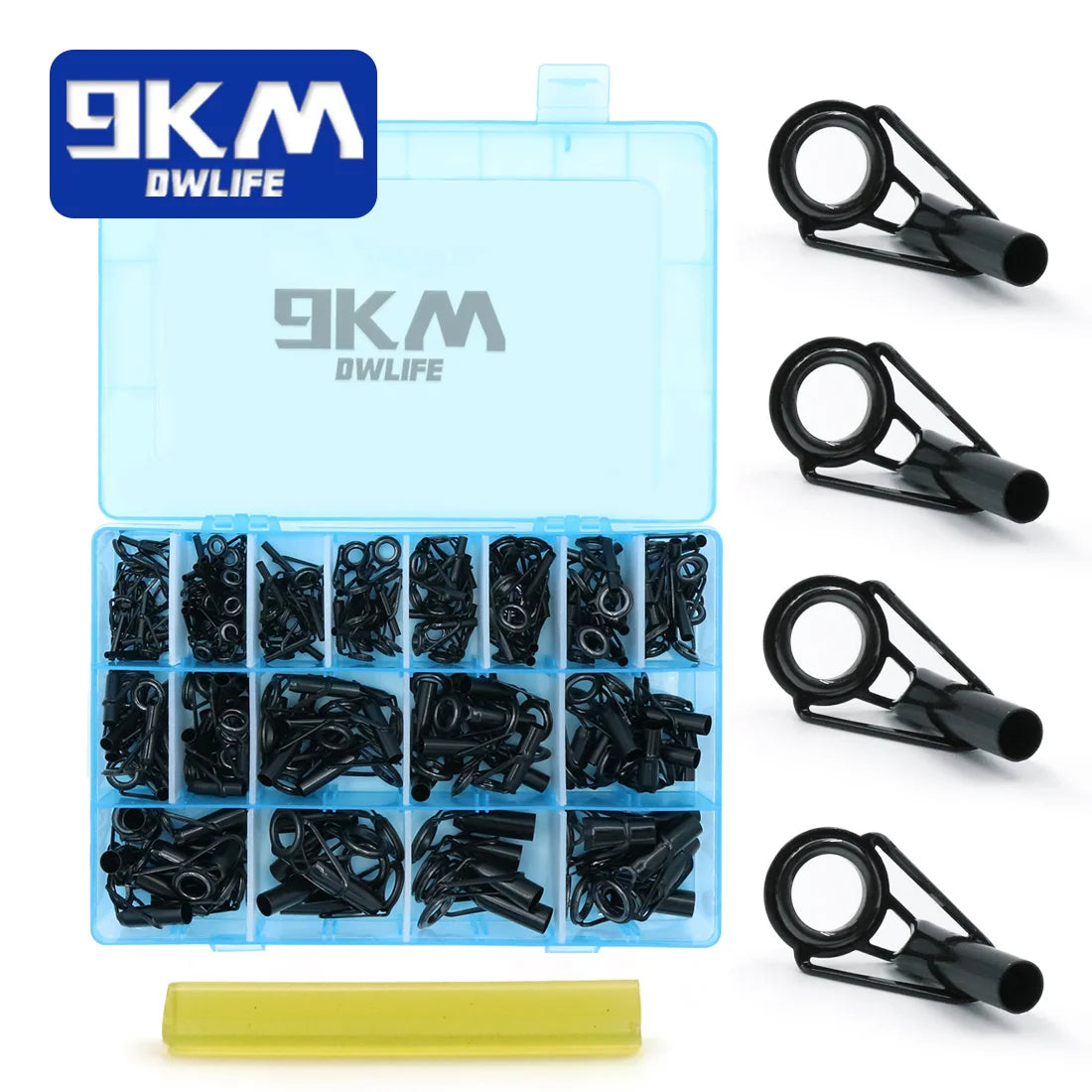 Kit de réparation de pointe de canne à pêche, Kit de remplacement de pointes de poteau, Guides en céramique en acier inoxydable, anneau de construction de canne à pêche, Kit de réparation d'œillets