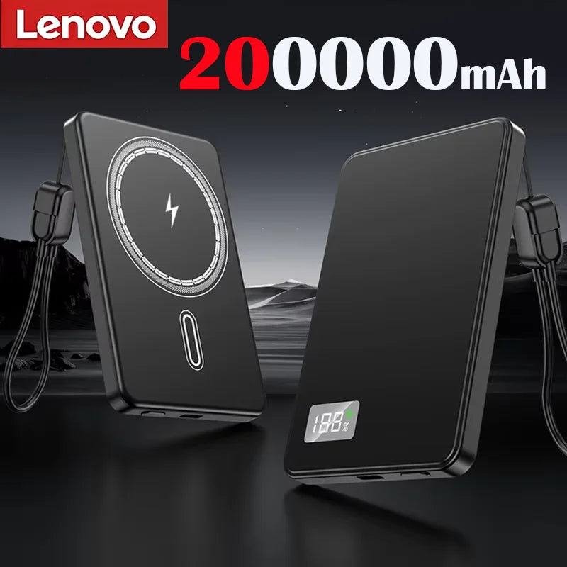 Batterie Externe Magnétique Sans Fil Ultra-Fine 500000mAh — Charge Super Rapide, Écran LED