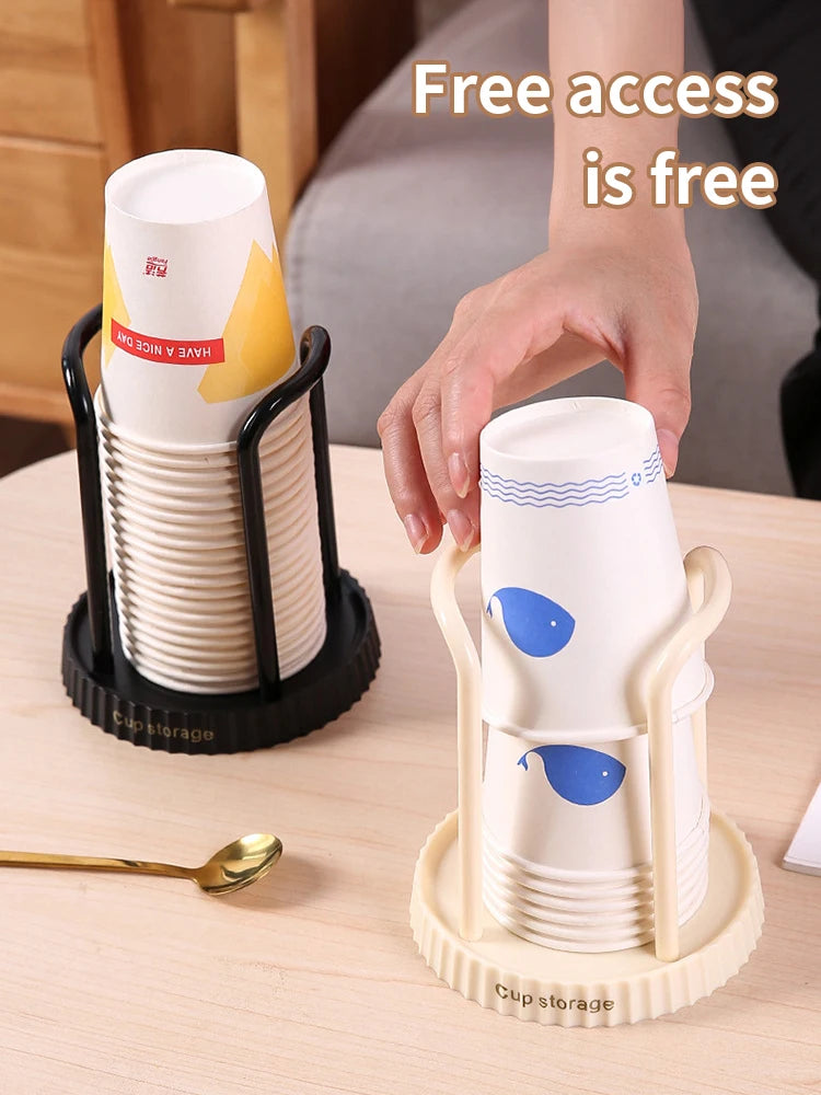 Porte-gobelet en papier jetable domestique, support de rangement de gobelets en papier de bureau, adapté au salon, à la salle à manger et autres gobelets