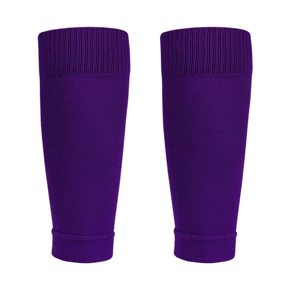 Loogdeel 1 Pair Football Socks Leg Brace Sleeves Breathable Sports Socks Shin Guard for Kids and Adults Calf Protection Leg Cover