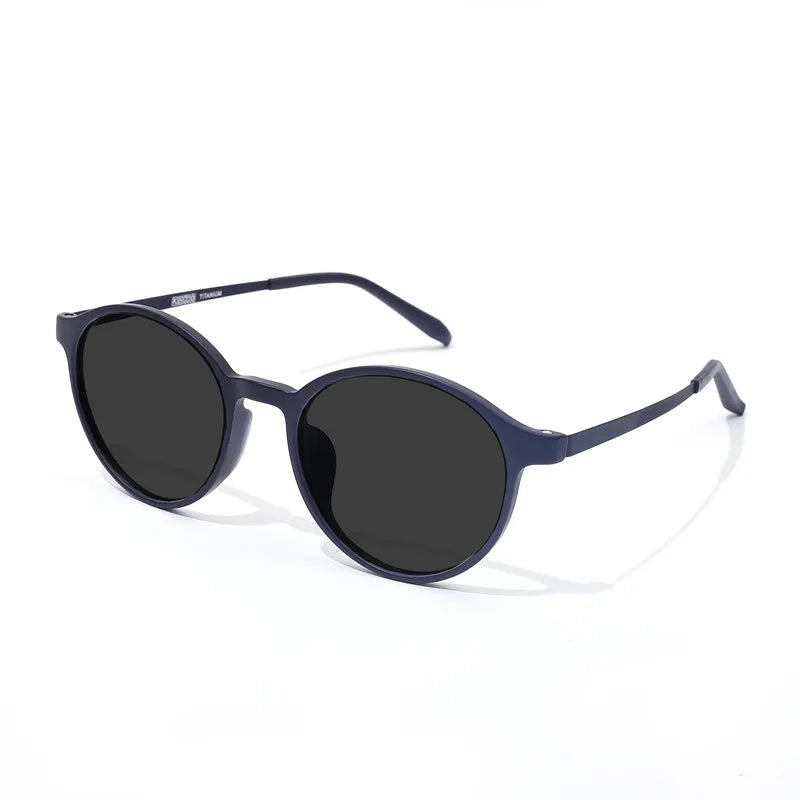 Lunettes de soleil rondes rétro pour femmes et hommes — alliage de titane, UV400