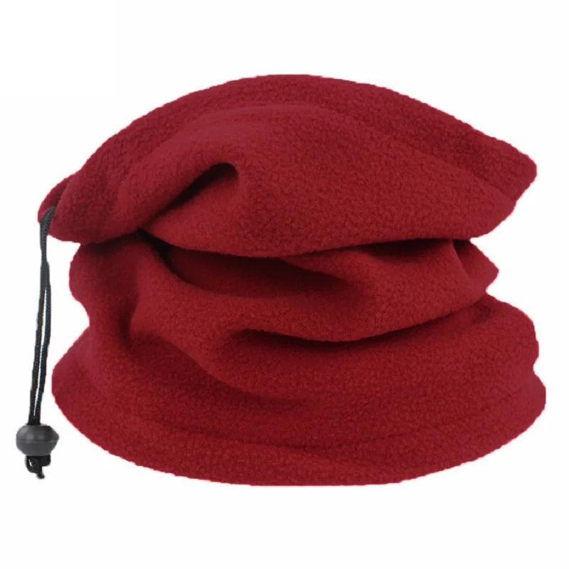 Gorro polar cálido para invierno, bufanda, braga de cuello ajustable para deportes de invierno, pesca, patinaje, correr, ciclismo