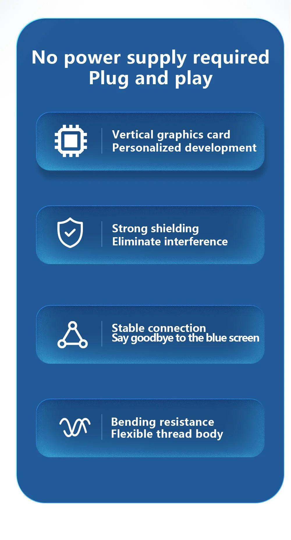 Câble Riser PCI-E 4.0/5.0 X16 TISHRIC pour Carte Graphique, Blindage EMI, Extension Flexible Express Gen 4 pour GPU