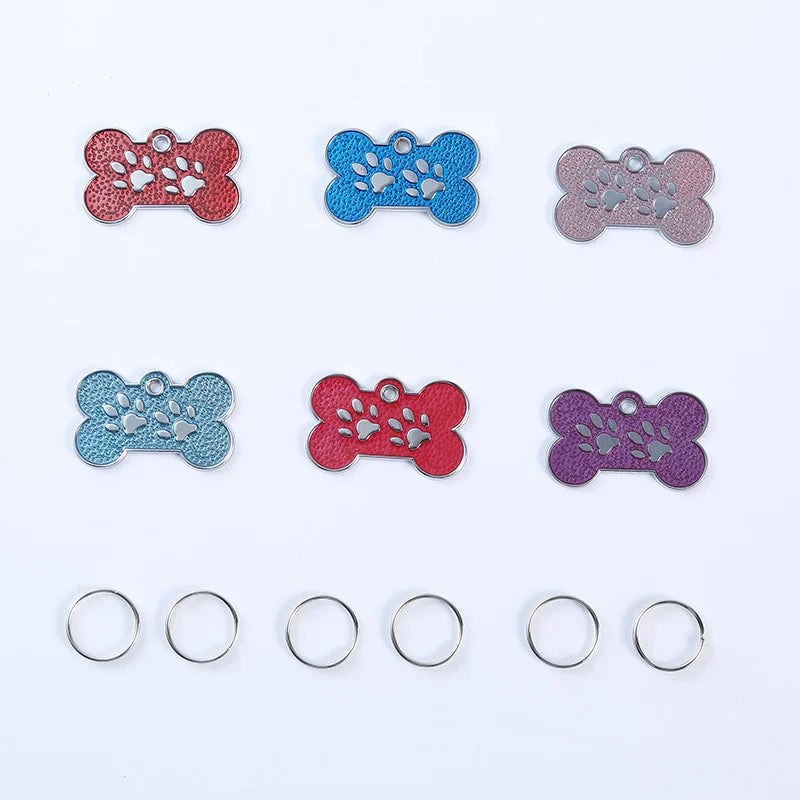 Placa de identificación personalizada para perro, etiquetas de identificación personalizadas de pata de cachorro, grabado de nombre gratis, colgante antipérdida, etiquetas para gatos, accesorios para perros y mascotas