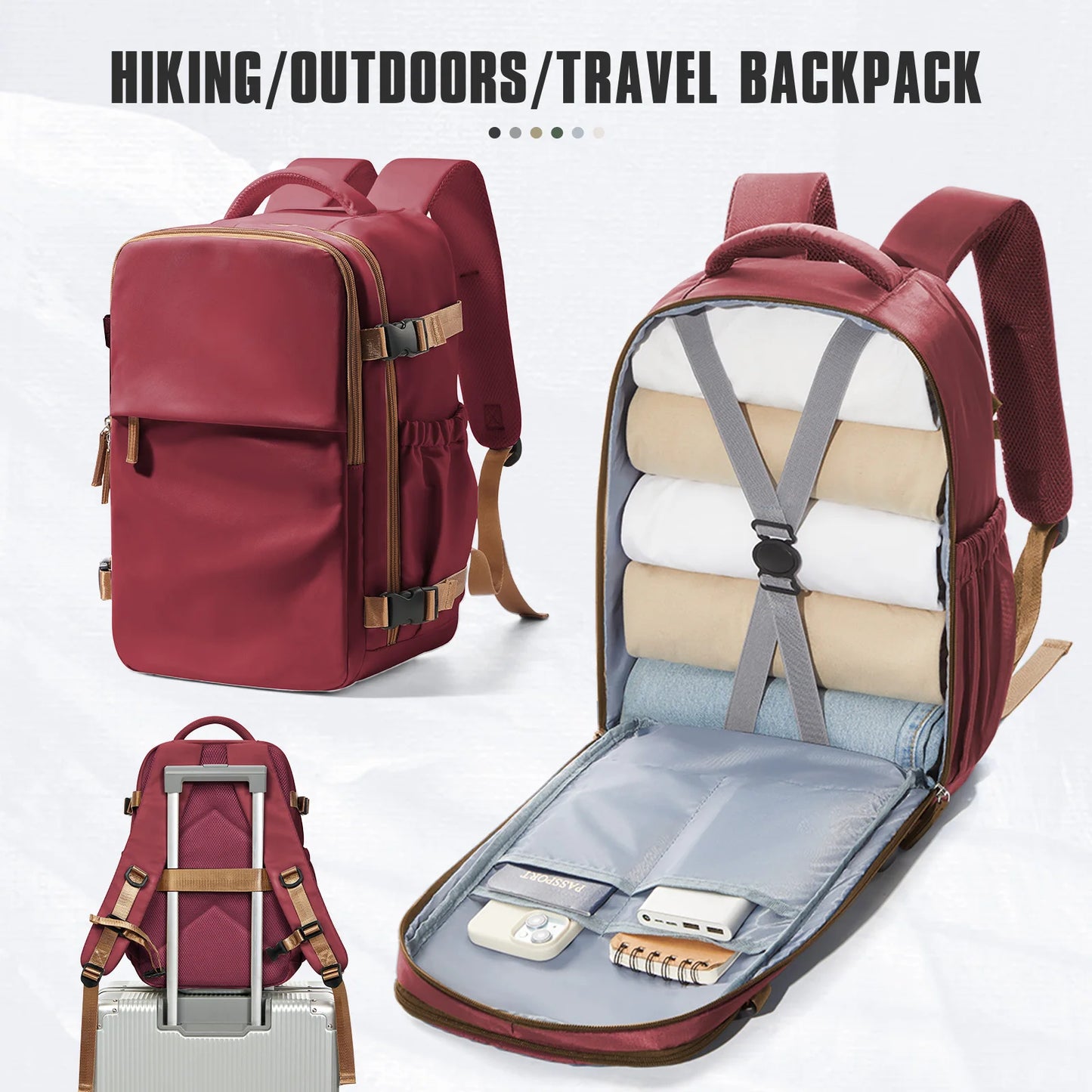 Sac à Dos Cabine Avion 40x30x20 — Ordinateur 15,6" Bagage à Main Homme Femme