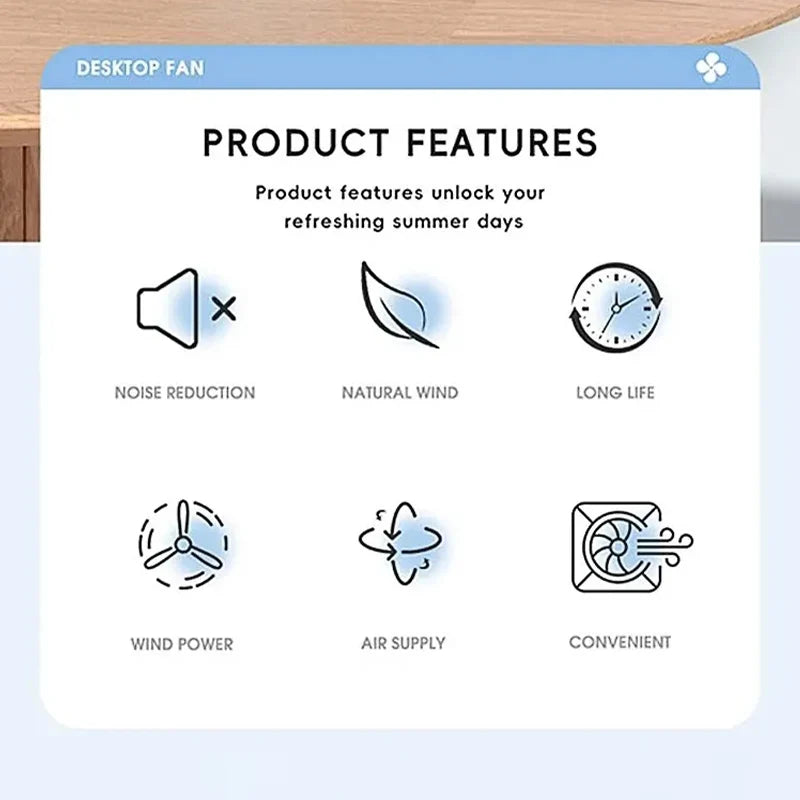 Ventilateur électrique portable rechargeable 720 °   Ventilateur à Clip suspendu rotatif, veilleuse, refroidisseur d'air, Camping en plein Air, petits ventilateurs