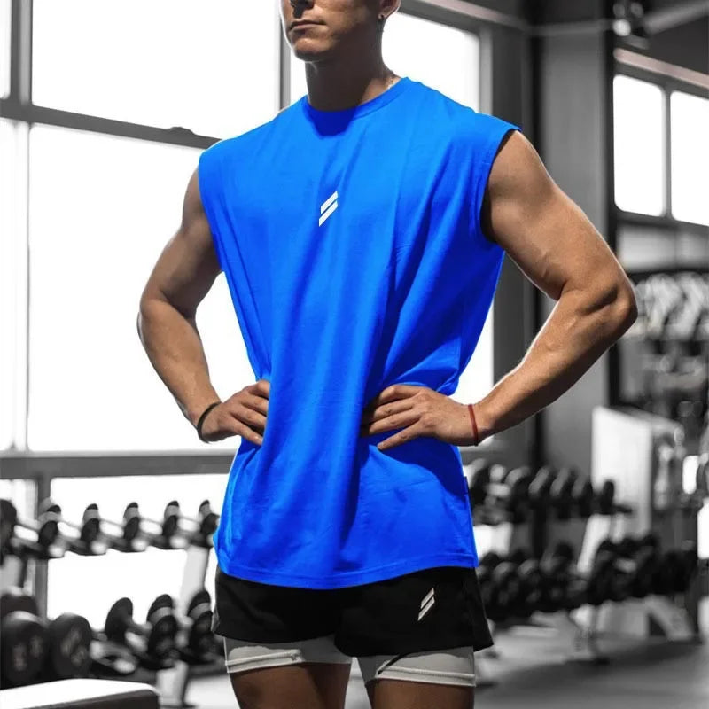 T-Shirt Sans Manches Homme Fitness — Séchage Rapide Maille Respirante Gym