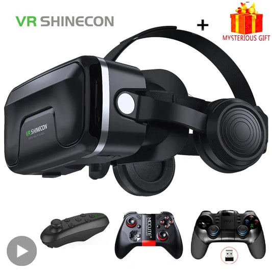 Casque VR 3D réalité virtuelle pour smartphone — visionneuse mobile, lentilles, jeu