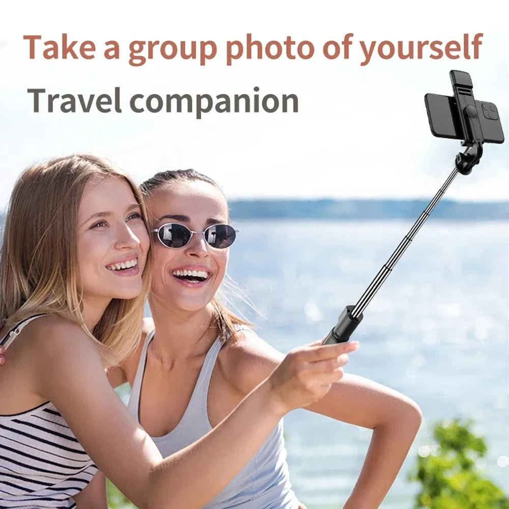 Trípode selfie Bluetooth inalámbrico 3 en 1, con obturador de luz de relleno, control remoto, monopie plegable portátil para iPhone smartphone