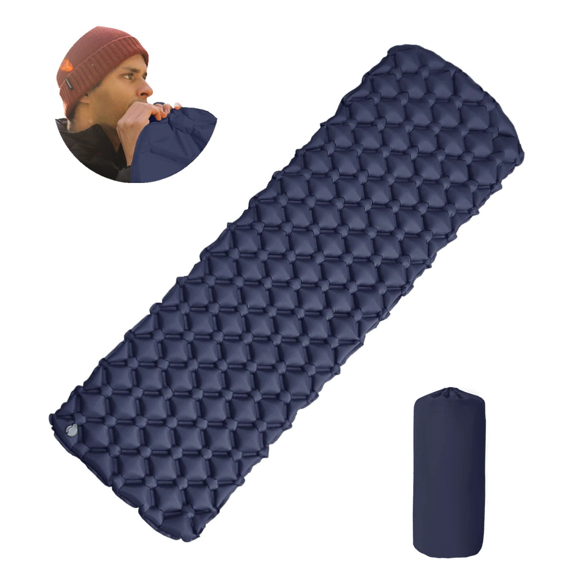 Tapis de couchage pliant pour Camping en plein Air, matelas gonflable de plage avec oreillers, tapis d'air ultraléger pour voyage et randonnée, nouveau