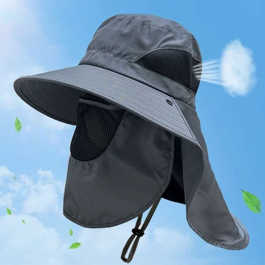 Chapeaux de soleil d'été Protection UV casquette de pêche de chasse en plein air pour hommes femmes randonnée Camping visière seau chapeau cou rabat chapeau de pêcheur