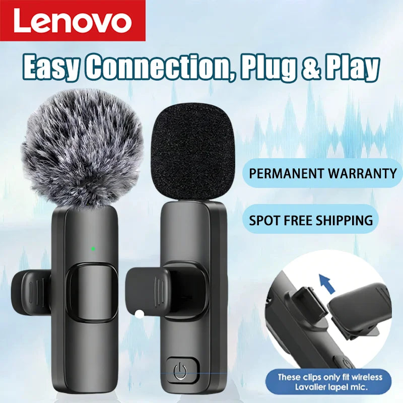 Micro Lavalier Sans Fil Mini — Gaming, Streaming, Enregistrement Audio/Vidéo, Smartphone