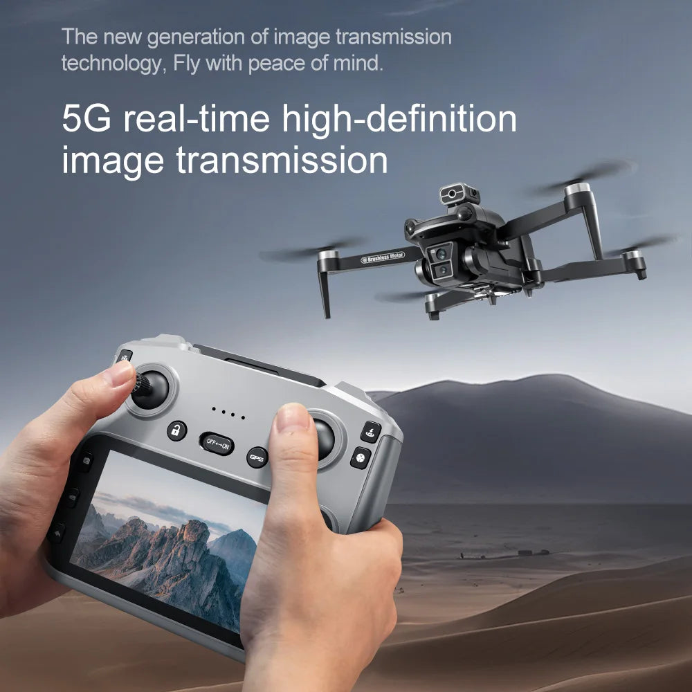 Drone GPS professionnel 4K/8K — double caméra HD, moteur brushless, 5G WiFi FPV, quadricoptère RC