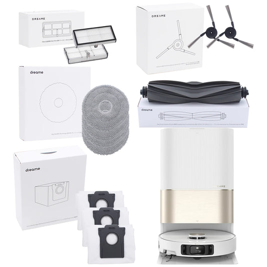 【Optional】Original accessories for Dreame X40 Ultra robot vacuum cleaner, roller brush, filter, dust bag, mop cloth, side brush.
