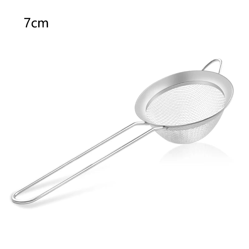 Juego de coladores de aceite de alambre de acero inoxidable, tamices de malla fina, colador de harina, espectaculares herramientas para hornear, accesorios de cocina, 1 pieza, 3 piezas, 4 piezas