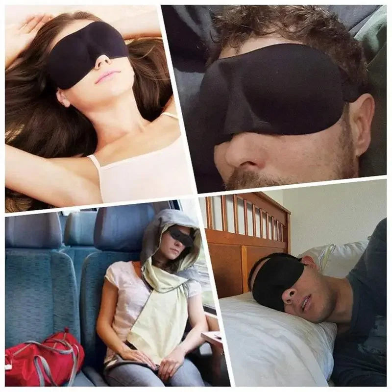 Couvre-yeux léger et confortable, masque de couchage profilé en 3D doux, ombre respirante pour hommes et femmes, aide au repos en voyage nocturne
