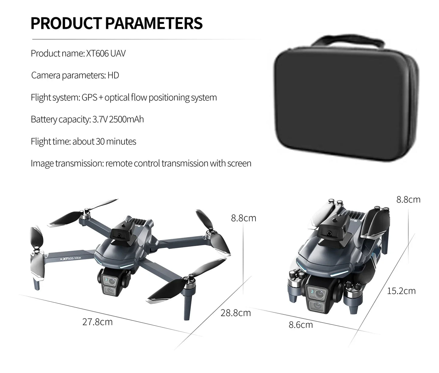Dron GPS Lenovo NEW XT606 8K HD profesional con doble cámara, WIFI 5G FPV, evitación de obstáculos, cuadricóptero RC sin escobillas, juguete dron