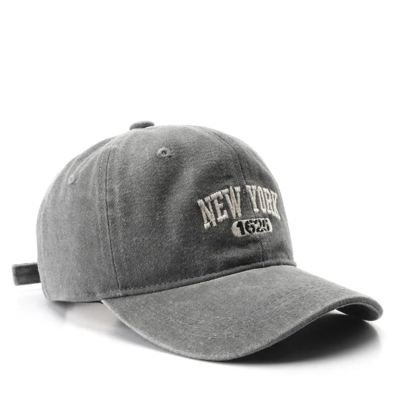 Men Women Embroidered Letter Baseball Cap Vintage Fashion Solid Adjustable Outdoor Sports Snapback Hat Distressed Gorras
