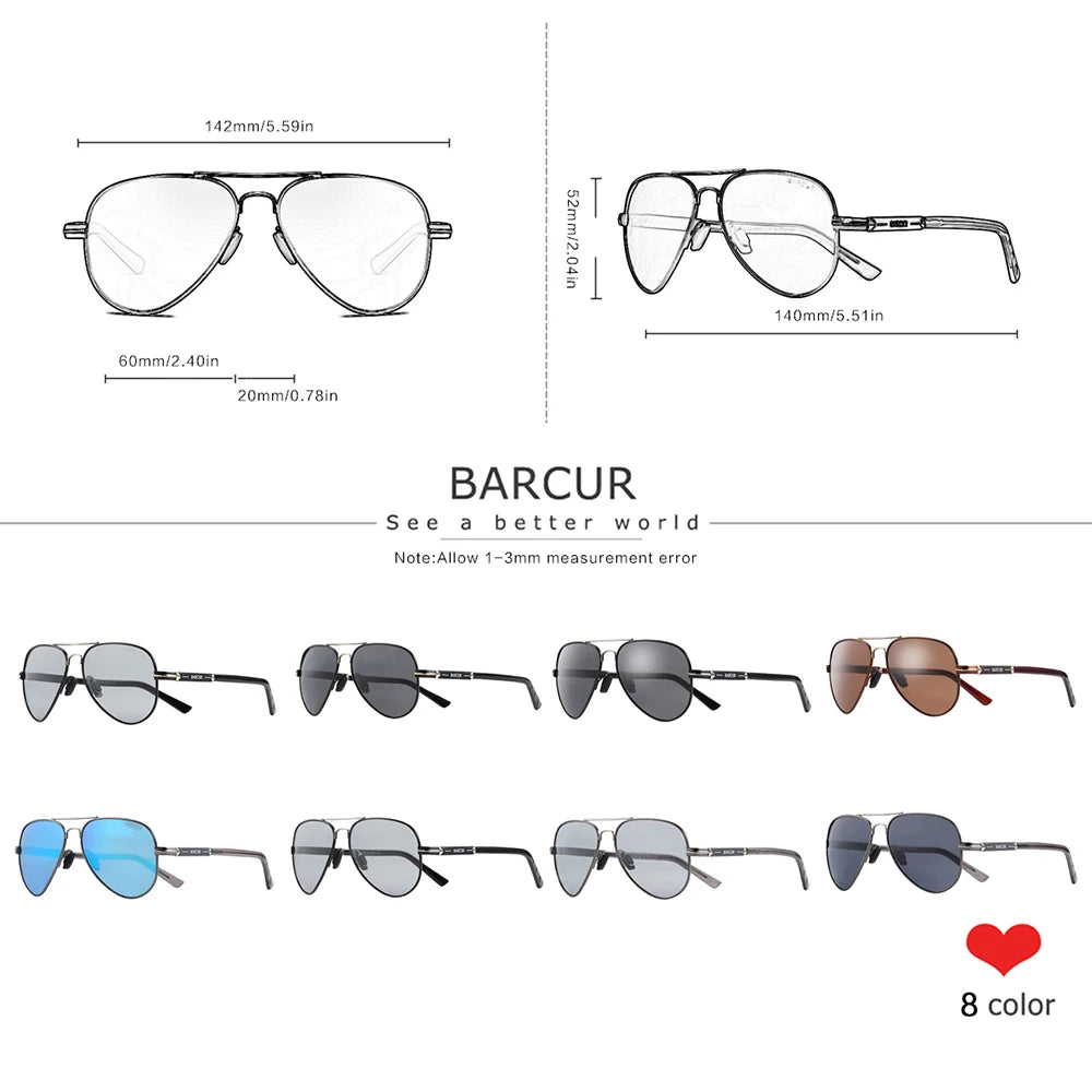 Lunettes de soleil pilotes polarisées — conduite, pêche, randonnée, accessoires homme